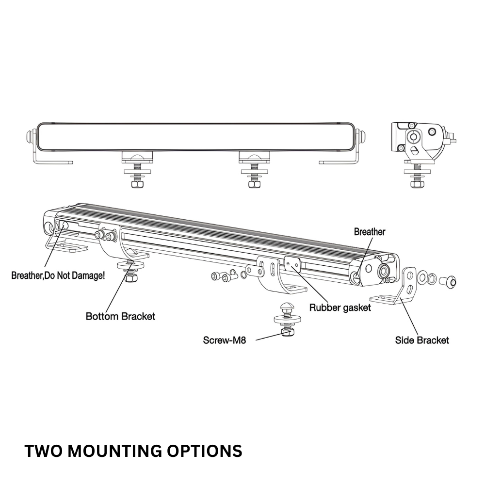 Vanmaster Apollo 40" Driving Lamp With Dual Colour Position Light