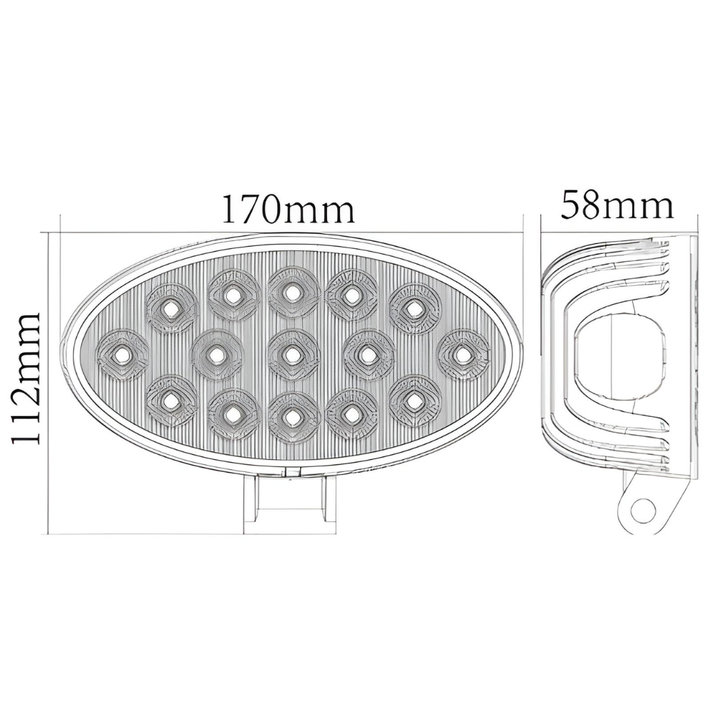 Van Master VMGWL614 10-36V 5250 Lumens Agri LED Work Light