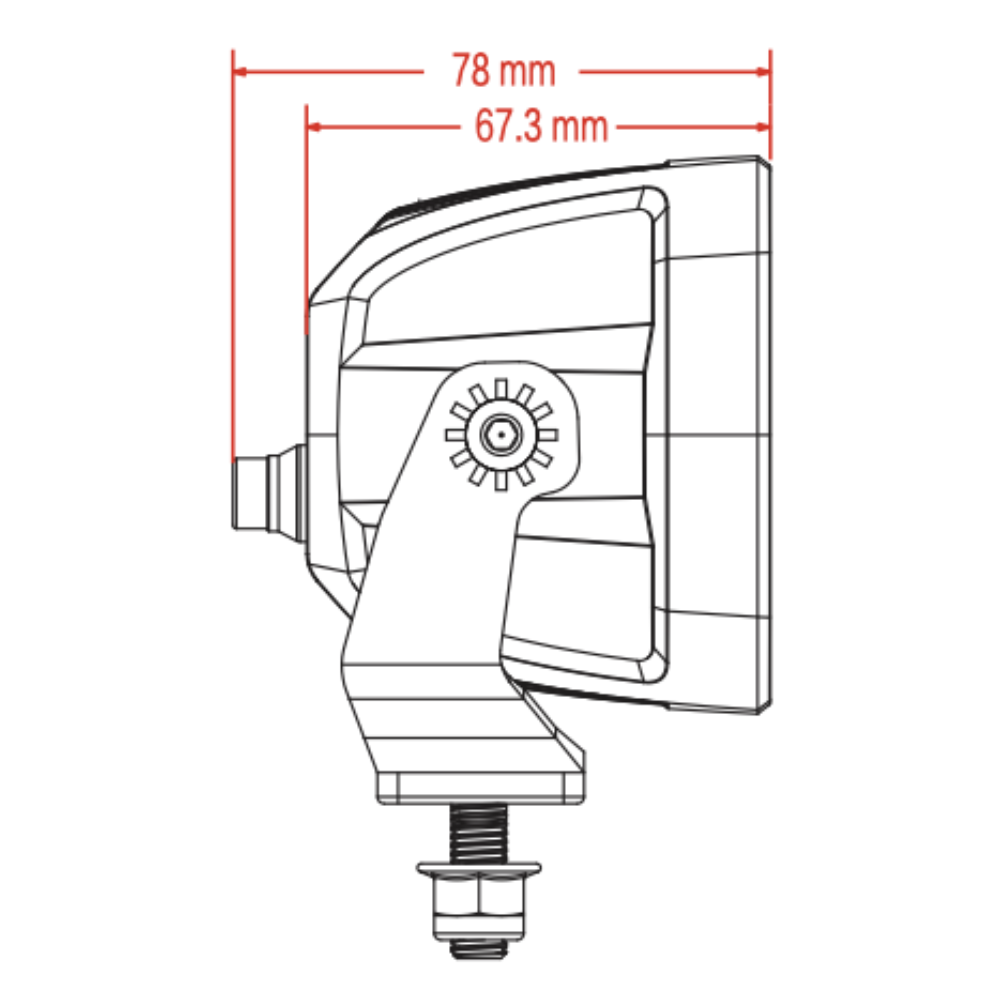 Van Master VMG-STRIKE3 12-24V 4800 Lumens Work Lamp With Dual Position Light