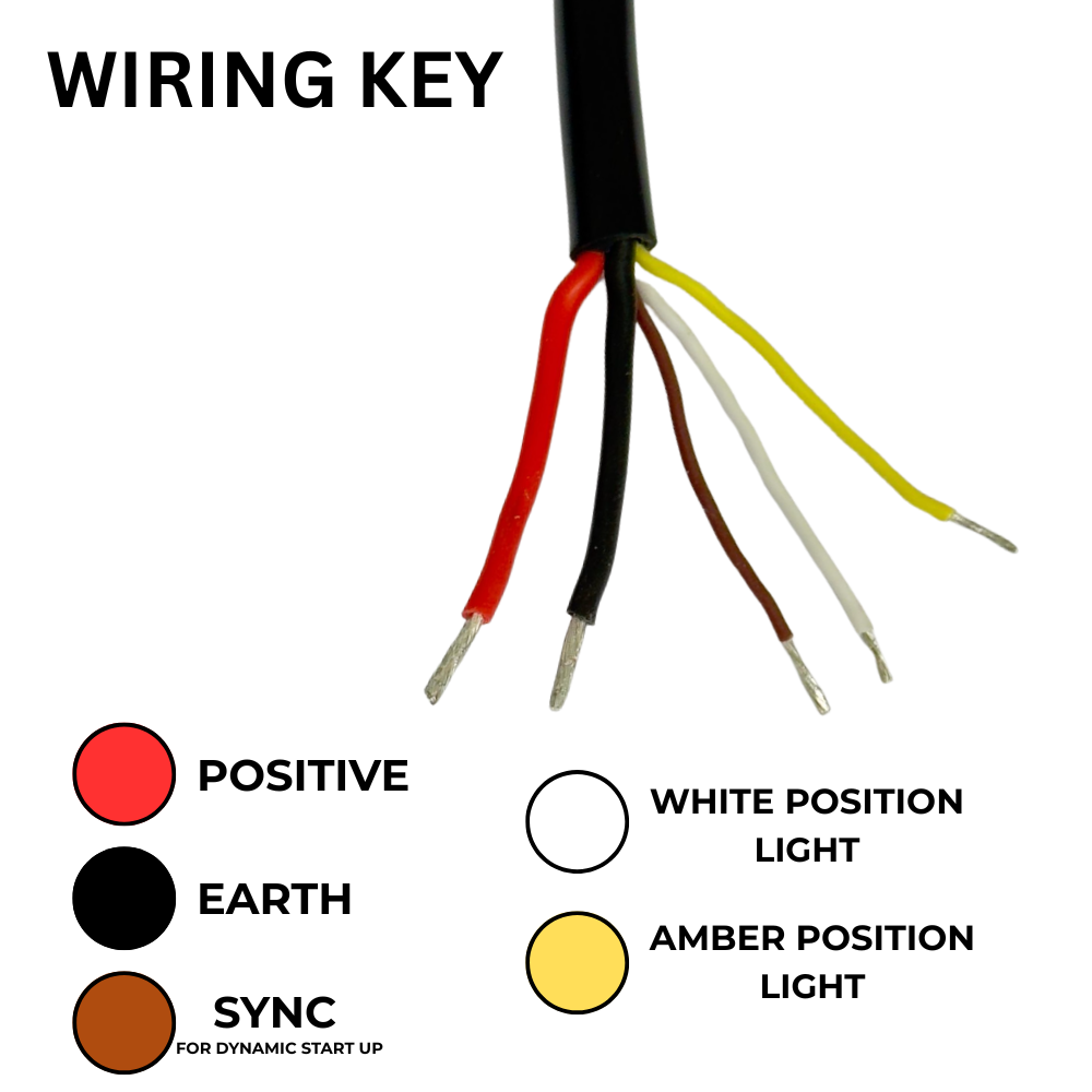 Van Master Oval Driving Lamp With Amber or White Dynamic Position Light